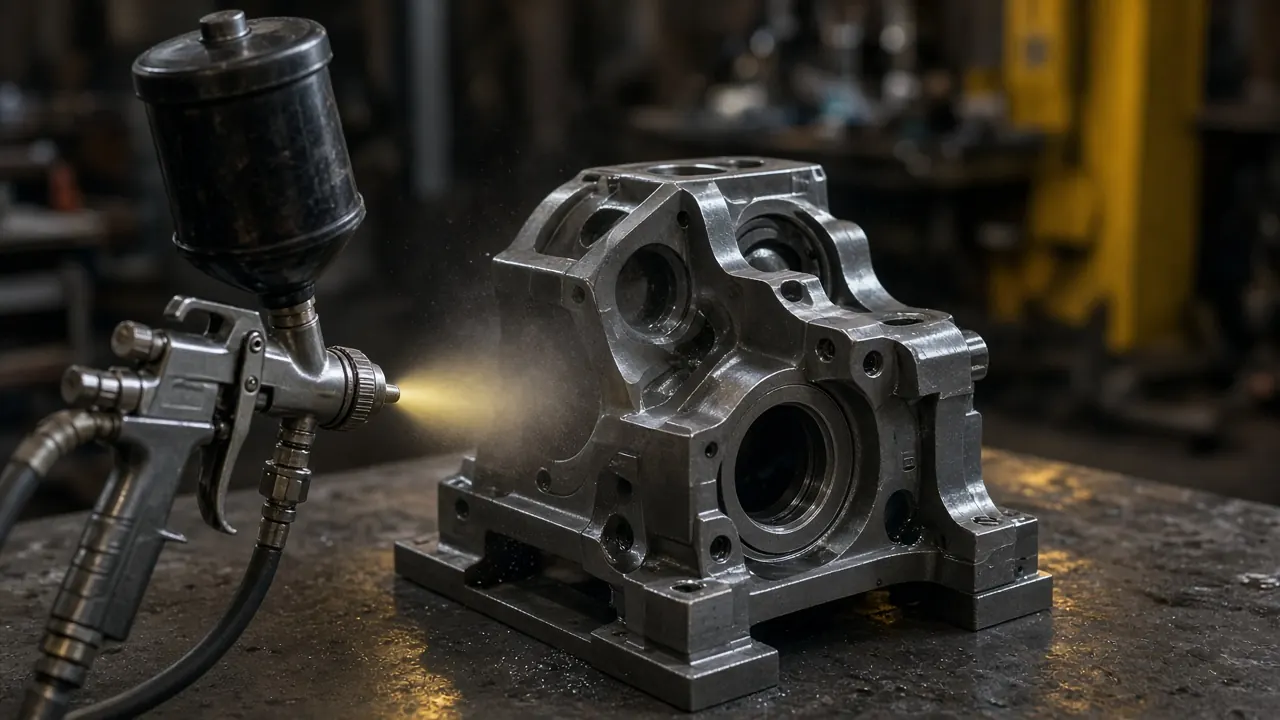 Surface finishing and painting of a machined component